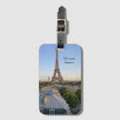Personalized Paris City Skyline Custom ラゲッジタグ (正面縦)