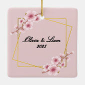 Personalized Paris Couple’s Keepsake セラミックオーナメント (裏面)
