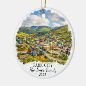 Personalized Park City Ornament, Custom Utah セラミックオーナメント (左)
