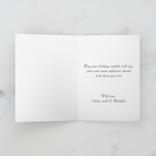 Personalized Parrot with Santa Hat Christmas       シーズンカード (内部)