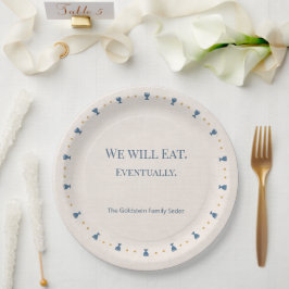 Personalized Passover Seder Plate with Family Name ペーパープレート