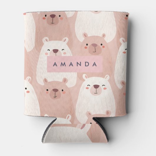 Personalized Pastel Adorable Capybara 缶クーラー (正面)