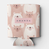 Personalized Pastel Adorable Capybara 缶クーラー (裏面)