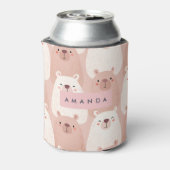 Personalized Pastel Adorable Capybara 缶クーラー (缶裏面)