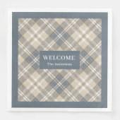 Personalized Pastel Brown Blue Napkins Classic (正面)