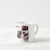 Personalized Pastel Brown Dog Photo Espresso Mug エスプレッソカップ (正面右)