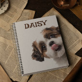 Personalized Pastel Brown Notebook Dog Photo ノートブック