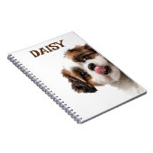 Personalized Pastel Brown Notebook Dog Photo ノートブック (右側)