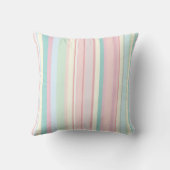 Personalized Pastel Candy Stripe Design クッション (裏面)