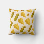 Personalized Pastel Cheese and Olive Pattern クッション (裏面)