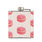Personalized Pastel Chic Pink Macaron Pattern フラスク (裏面)