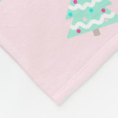 Personalized Pastel Christmas Throw Blanket フリースブランケット (角)