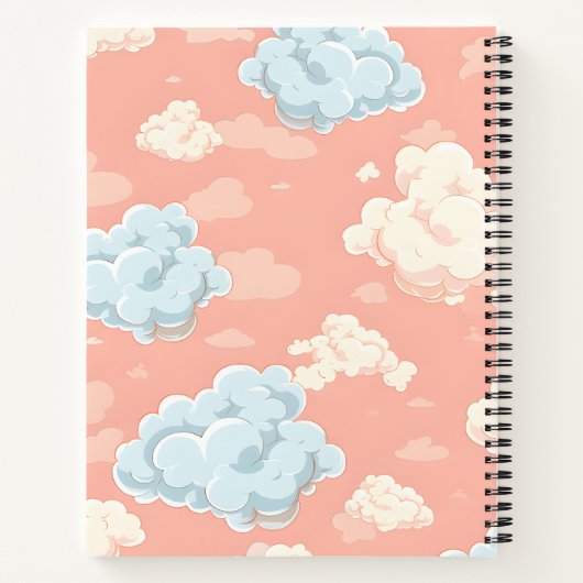 Personalized Pastel Cloud Dreamscape  ノートブック (裏面)