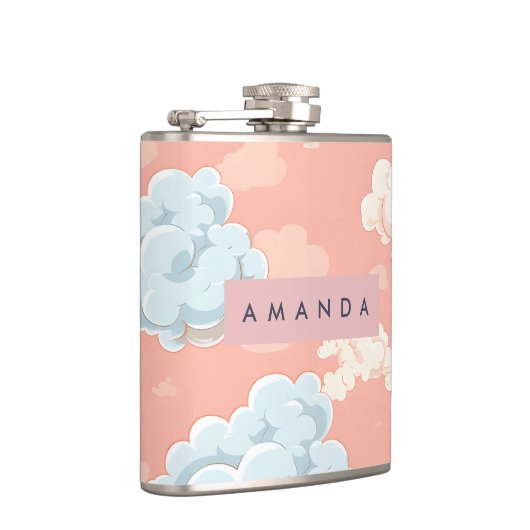 Personalized Pastel Cloud Dreamscape  フラスク (右)