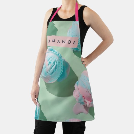 Personalized Pastel Cotton Candy Dream Aesthetic エプロン (インサイチュ)