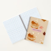 Personalized Pastel Cream Puff Pastry Pattern ノートブック (内部)