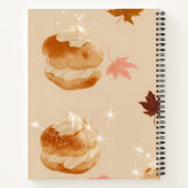 Personalized Pastel Cream Puff Pastry Pattern ノートブック (裏面)