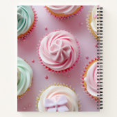 Personalized Pastel Cupcake Swirl ノートブック (裏面)