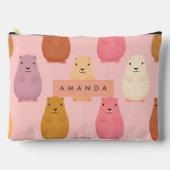 Personalized Pastel Cute Capybara Pattern  アクセサリーポーチ (正面)