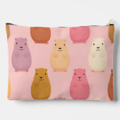 Personalized Pastel Cute Capybara Pattern  アクセサリーポーチ (裏面)
