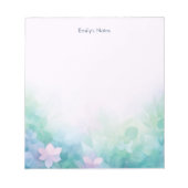 Personalized Pastel Floral Notepad ノートパッド (正面)