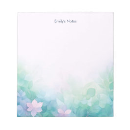 Personalized Pastel Floral Notepad ノートパッド