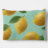 Personalized Pastel Glitter Lemon Style アクセサリーポーチ (裏面)