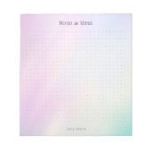 Personalized Pastel Gradient aesthetic dot Grid ノートパッド (正面)