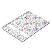 Personalized Pastel Kawaii Animal Notebook ノートブック (左側)