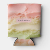 Personalized Pastel Neapolitan Ice Cream Stripe 缶クーラー (正面)
