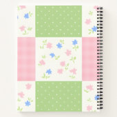 Personalized Pastel Patchwork Floral Pattern ノートブック (裏面)