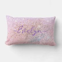 Personalized pastel pink blue glitter