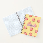 Personalized Pastel Pink Candy Heart  ノートブック (内部)