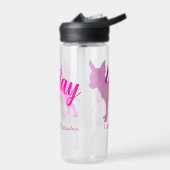 Personalized Pastel Pink Chihuahua Water Bottle ウォーターボトル (左面)
