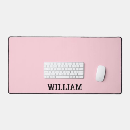 Personalized Pastel Pink iPhone Case with Custom デスクマット (キーボード&マウス)