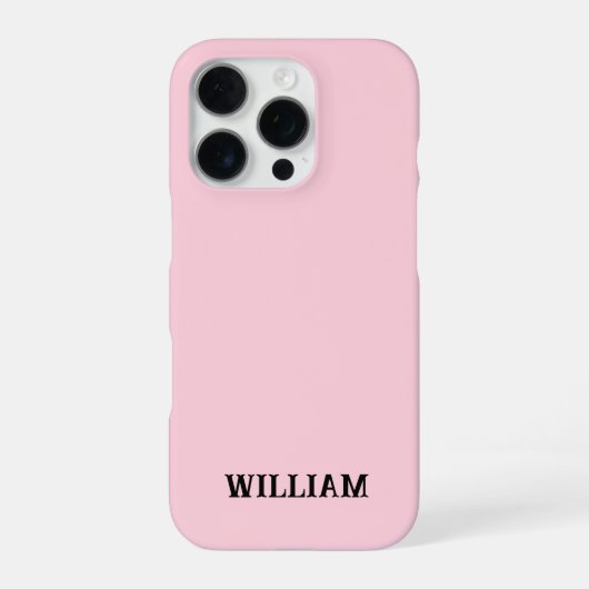 Personalized Pastel Pink iPhone Case with Custom iPhoneケース (裏面)