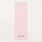 Personalized Pastel Pink Monogram Name Yoga Mat ヨガマット (正面)
