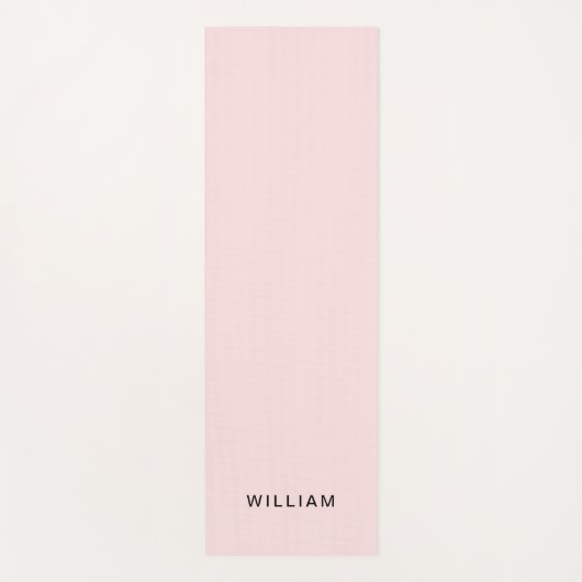 Personalized Pastel Pink Monogram Name Yoga Mat ヨガマット (正面)