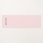 Personalized Pastel Pink Monogram Name Yoga Mat ヨガマット (正面(横))