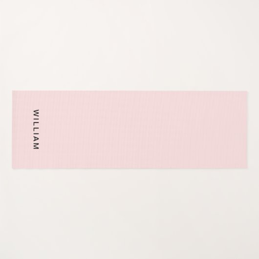 Personalized Pastel Pink Monogram Name Yoga Mat ヨガマット (正面(横))