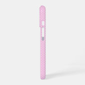 Personalized Pastel Pink Polka Dot Phone Case iPhone 16ケース (左側面)