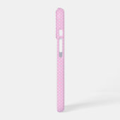 Personalized Pastel Pink Polka Dot Phone Case iPhone 16ケース (左側面)