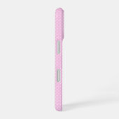 Personalized Pastel Pink Polka Dot Phone Case iPhone 16ケース (右側面)