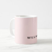 Personalized Pastel Pink with Custom コーヒーマグカップ (正面左)