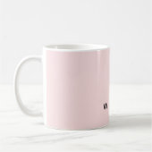 Personalized Pastel Pink with Custom コーヒーマグカップ (左)