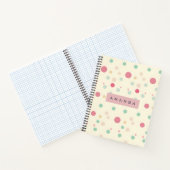 Personalized Pastel Polka Dot Style  ノートブック (内部)