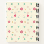 Personalized Pastel Polka Dot Style  ノートブック (裏面)