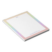 personalized Pastel Rainbow ノートパッド (アングル)