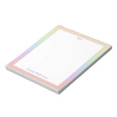personalized Pastel Rainbow ノートパッド (回転)