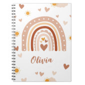 Personalized Pastel Rainbow Spiral Notebook  ノートブック (正面)